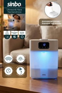 5.5L Ultrasonik Hava Nemlendirici 7 Modlu Gece Lambası Saat Ayarlı ve Sessiz Çalışma